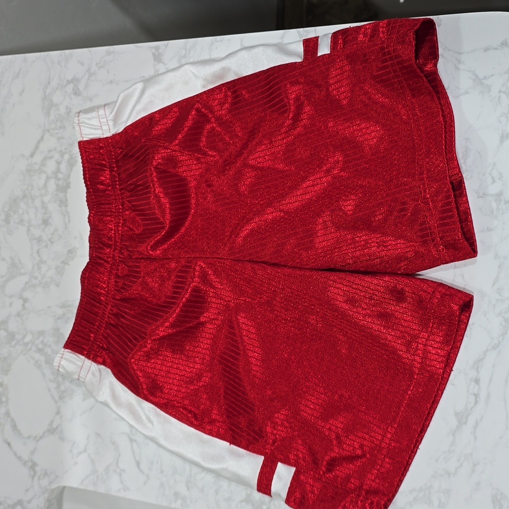Nike Red and White Shorts Kids Size 5
